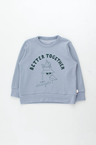 Tinycottons Summer Grey Friends Together Sweatshirt