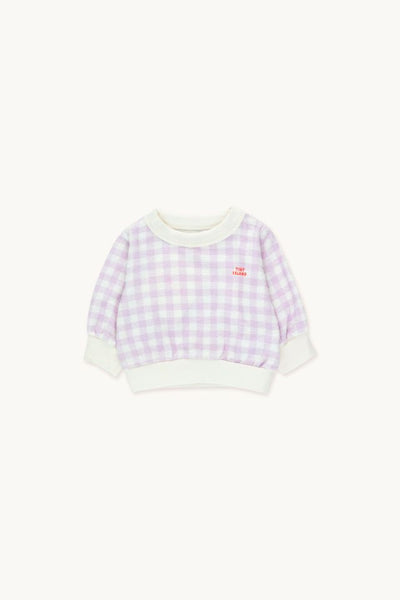 Tinycottons Pastel Lilac Vichy Baby Sweatshirt