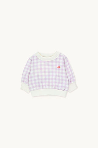 Tinycottons Pastel Lilac Vichy Baby Sweatshirt