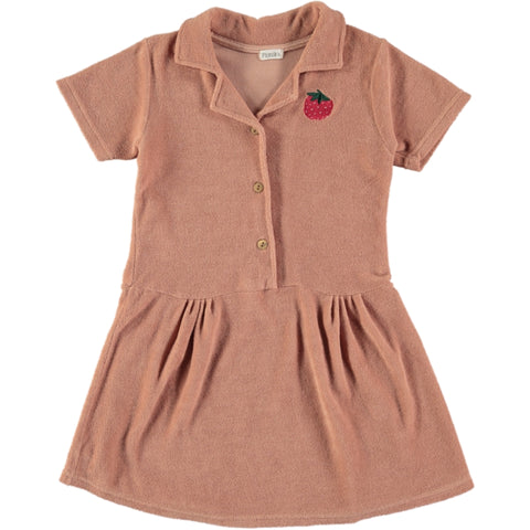 Picnik Peach Strawberry Shirt Dress