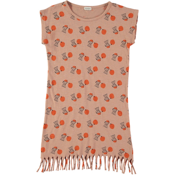 Picnik Peach Fringe T-shirt Dress