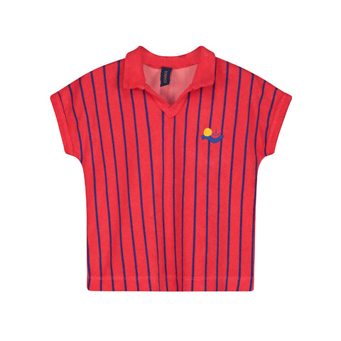 Bonmot Red Terry Striped T-shirt