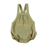 Piupiuchick Khaki Je t' aime Baby Romper