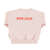 Piupiuchick Pink Hello in French Baby Sweatshirt