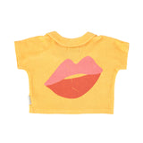 Piupiuchick Yellow Lips Collar Terry Top