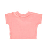 Piupiuchick Pink Cheers Collar Terry Top