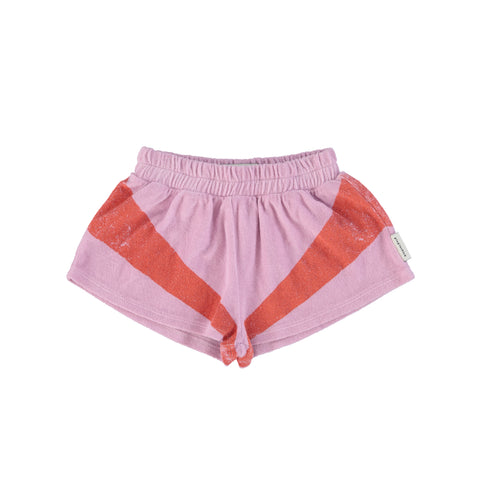 Piupiuchick Lilac & Red Terry Shorts