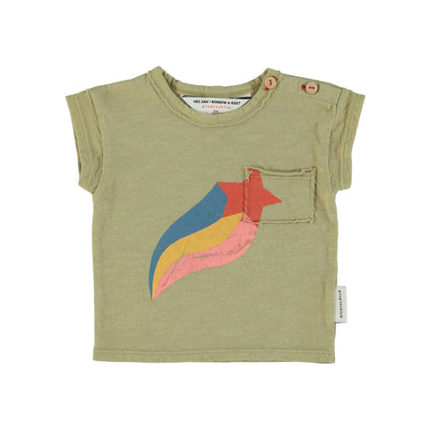 Piupiuchick Khaki Star Baby T-Shirt