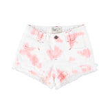 Piupiuchick Pink Tie Dye Fringe Shorts