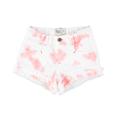 Piupiuchick Pink Tie Dye Fringe Shorts