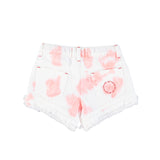 Piupiuchick Pink Tie Dye Fringe Shorts