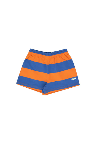 Tinycottons Tangerine & Ultramarine Stripes Short