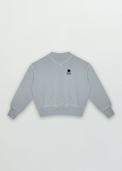 The New Society Blue Grey Star Logo Sweater