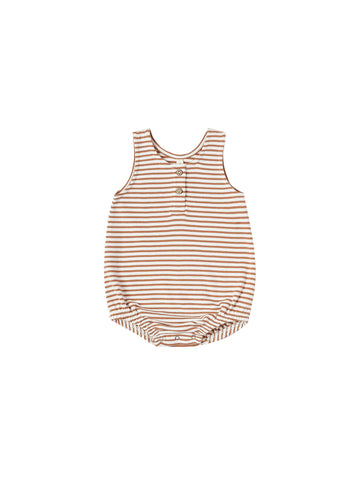Quincy Mae Rust Stripe Sleeveless Bubble