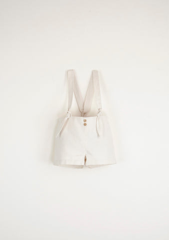 Popelin Off White Dungarees With Removable Straps