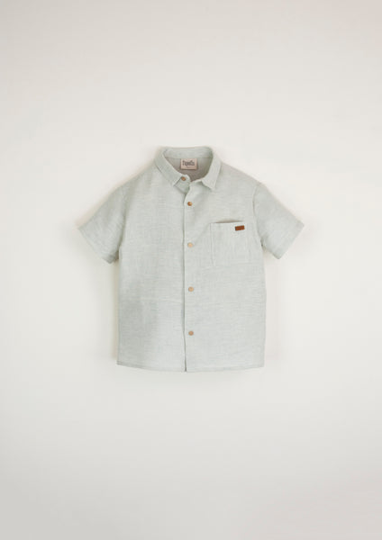 Popelin Aqua Marine Collared Shirt