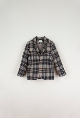 Popelin Brown Plaid Blazer