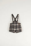 Popelin Brown Plaid Dungarees