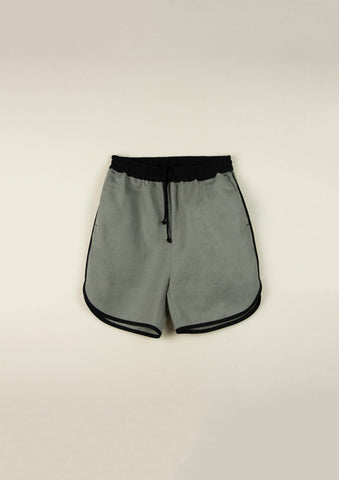 Popelin Green Contrast Shorts