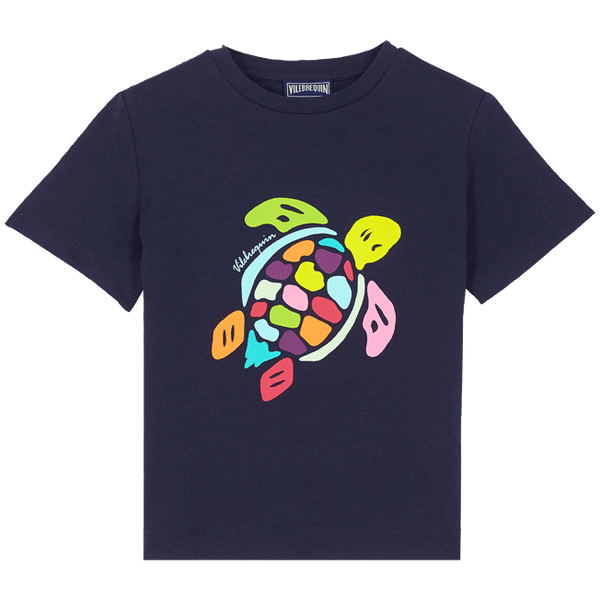 Vilebrequin Kids Cotton T-Shirt Tortues Multicolor