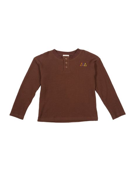 The Campamento Brown Waffle Henley