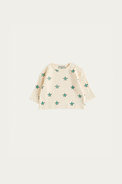 The Campamento Baby White Star Long Sleeve Top