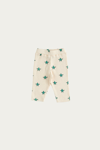 The Campamento Baby White Star Leggings