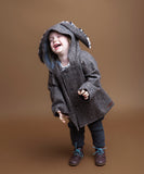 Tocoto Vintage Checkered Hooded Baby Coat