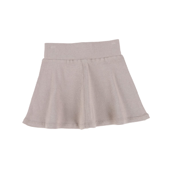 Lil Legs Taupe Ribbed Skirt