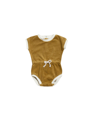 Quincy Mae Ocre Retro Romper