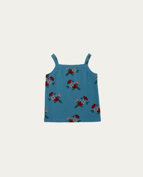The Campamento Teal Floral Tank