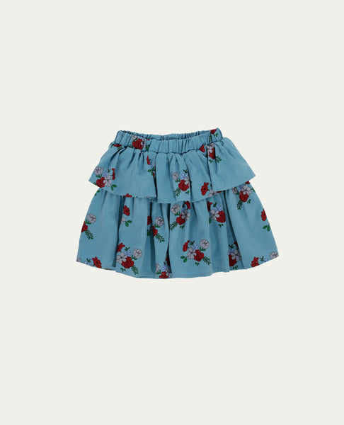 The Campamento Teal Floral Skirt