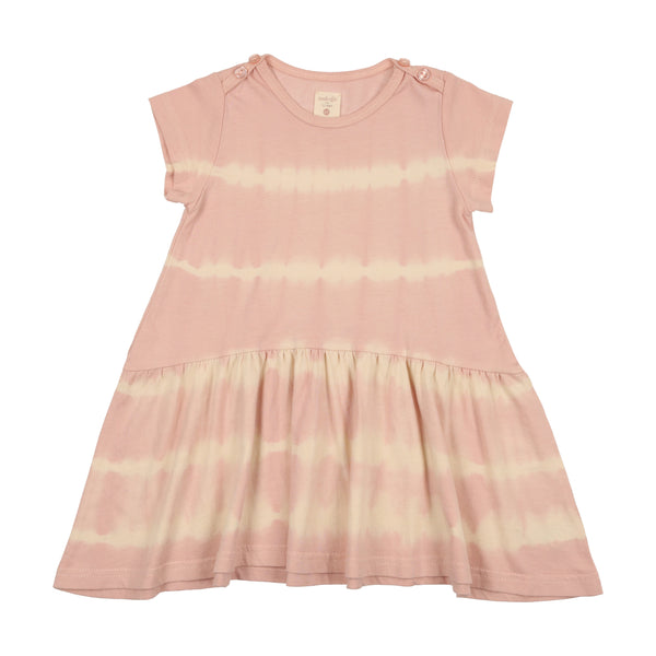 Lil Legs Pink Tie Dye Short Sleeve Dress