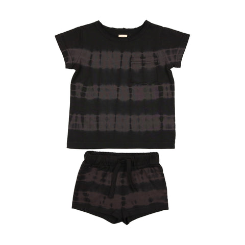 Lil Legs Black Tie Dye Boy Set