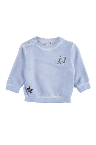 Loud Apparel Blue Fog Washed Awake Sweatshirt