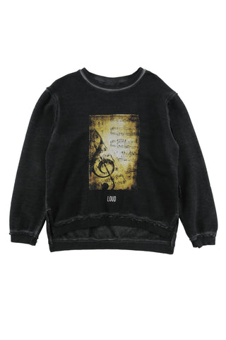 Loud Apparel Bedtime Black Wash Sweater