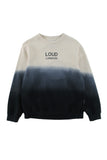 Loud Apparel Cream/Anthracite Ombre Closed Sweater