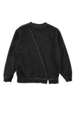 Loud Apparel Black Dye British Asymetric Sweater