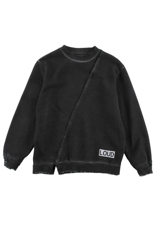 Loud Apparel Black Dye British Asymetric Sweater