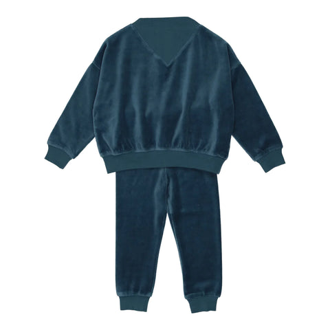 Urbani Indigo Velour Baby Set