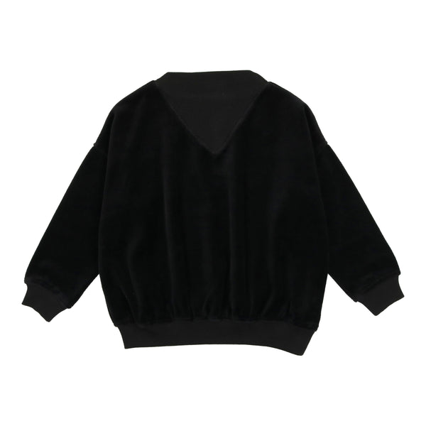 Urbani Black Velour Sweatshirt