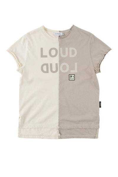 Loud Apparel Start Sand/Zinc 2 Tone Loose Fit T-shirt