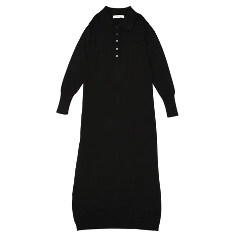 Coco Blanc Black Knit Polo Maxi