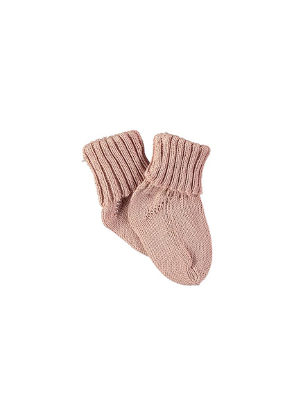 Pequeno Tocon Pink Knit Sock Booties