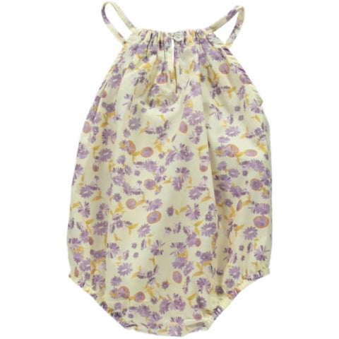 Bebe Organic Violet Periwinkle Floral Romper