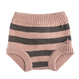 Tocoto Vintage Pink Stripe Pompom Knit Set