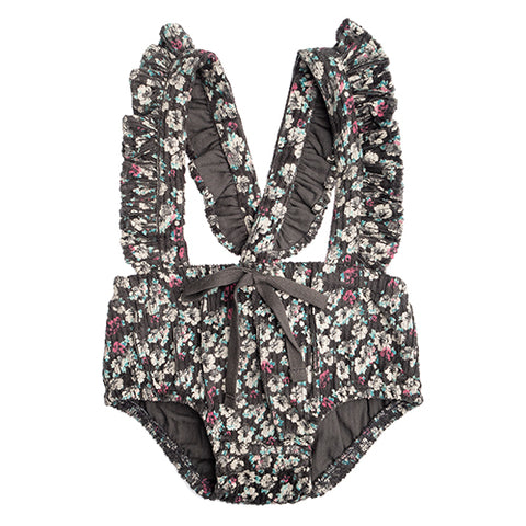 Tocoto Vintage Floral Suspender Culotte