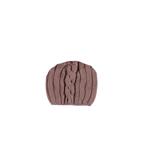 Violeta e Federico Pink Cable Knit Hat