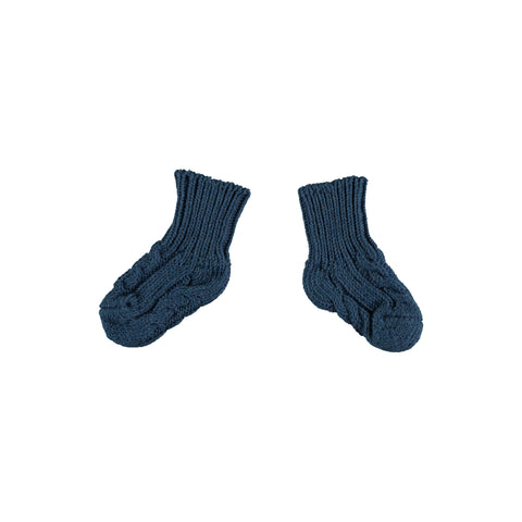 Violeta e Federico Blue Cable Knit Socks