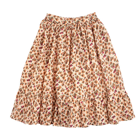 Tocoto Vintage Pink Floral Midi Skirt